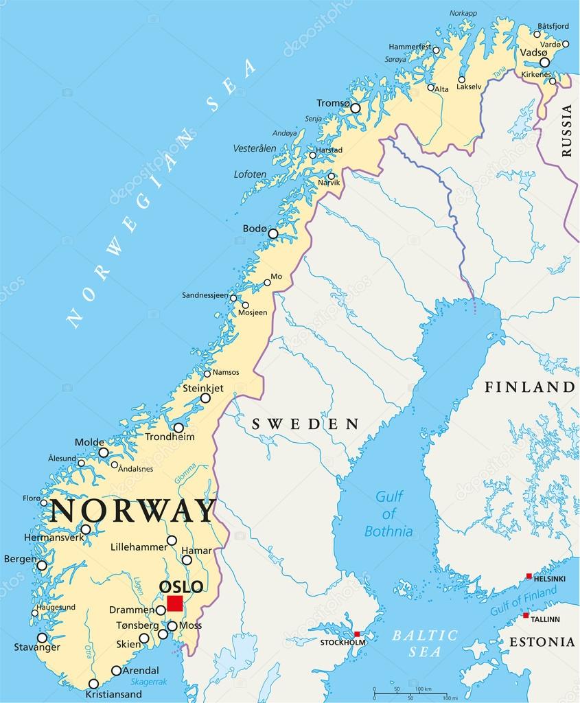 harta Norvegia- Suedia